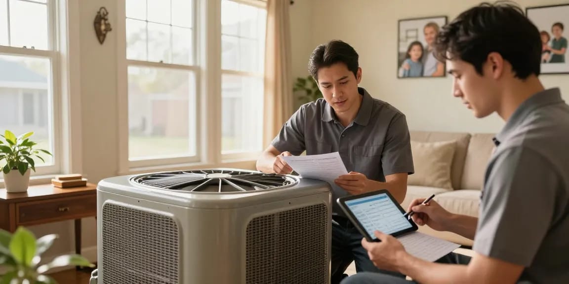 HVAC Stevens Point WI technicians providing residential service in a cozy home environment