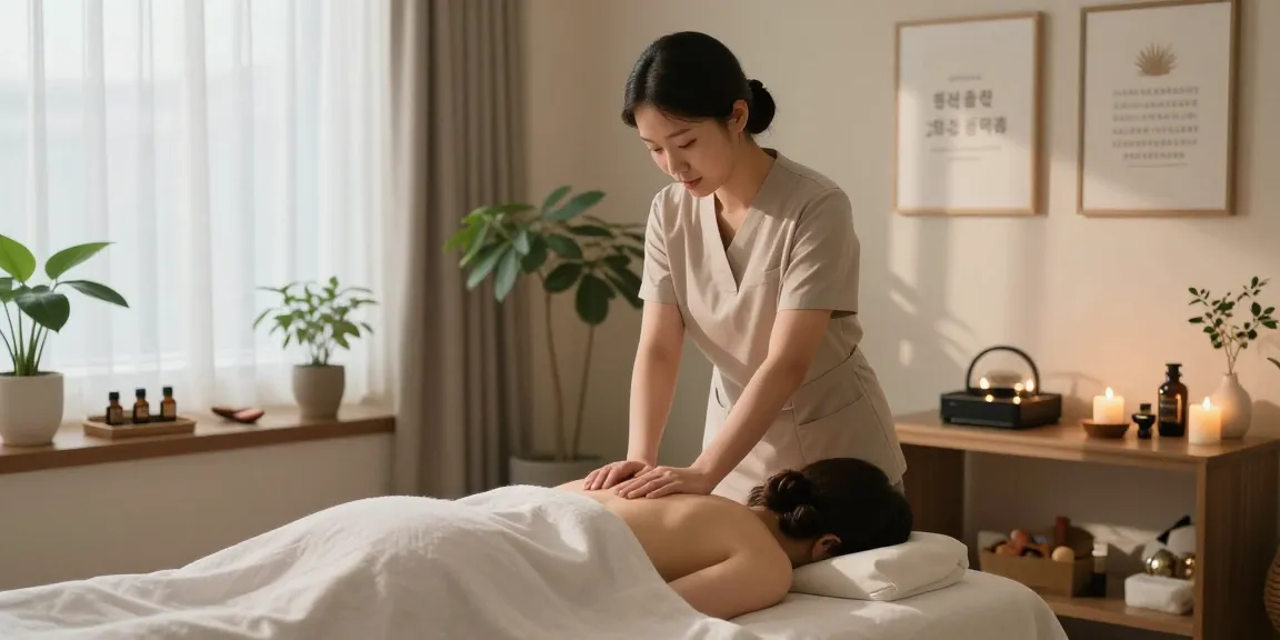 Relaxing 성남출장마사지 therapy session in a tranquil setting, highlighting wellness and rejuvenation.