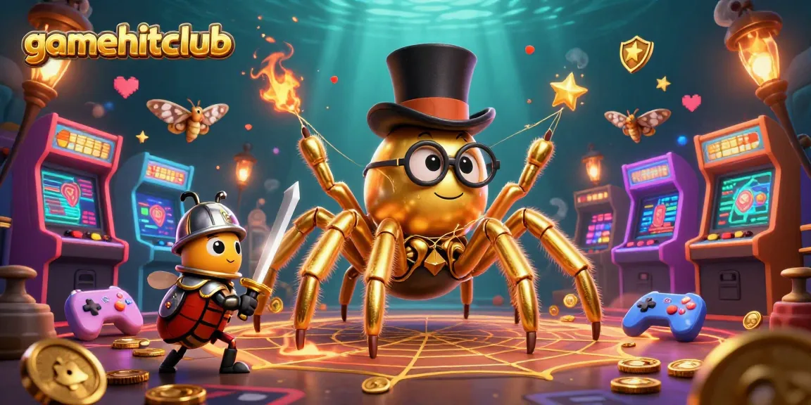 Engage in thrilling adventures at gamehitclub with a vibrant 3D illustration showcasing unique characters and casino elements.